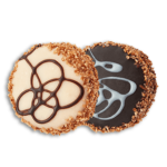 Galleta con relleno y cubierta sabor chocolate
